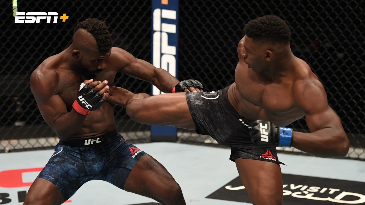 Buckley landed a highlight reel KO against Impa Kasanganay on the prelims of this card. Photo by ESPN.