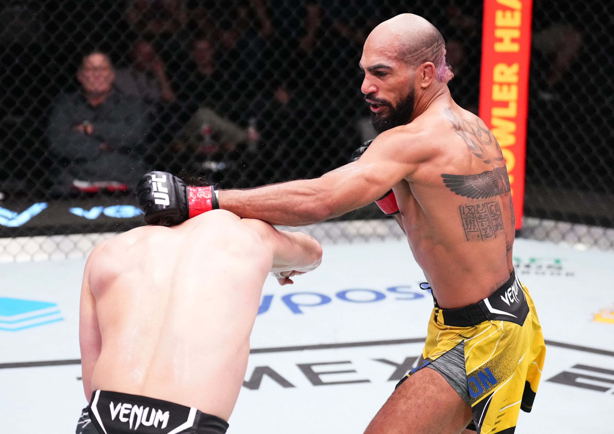 Johnson in his close win against Zhalgas Zhumagulov. Photo by Chris Unger, Zuffa LLC.
