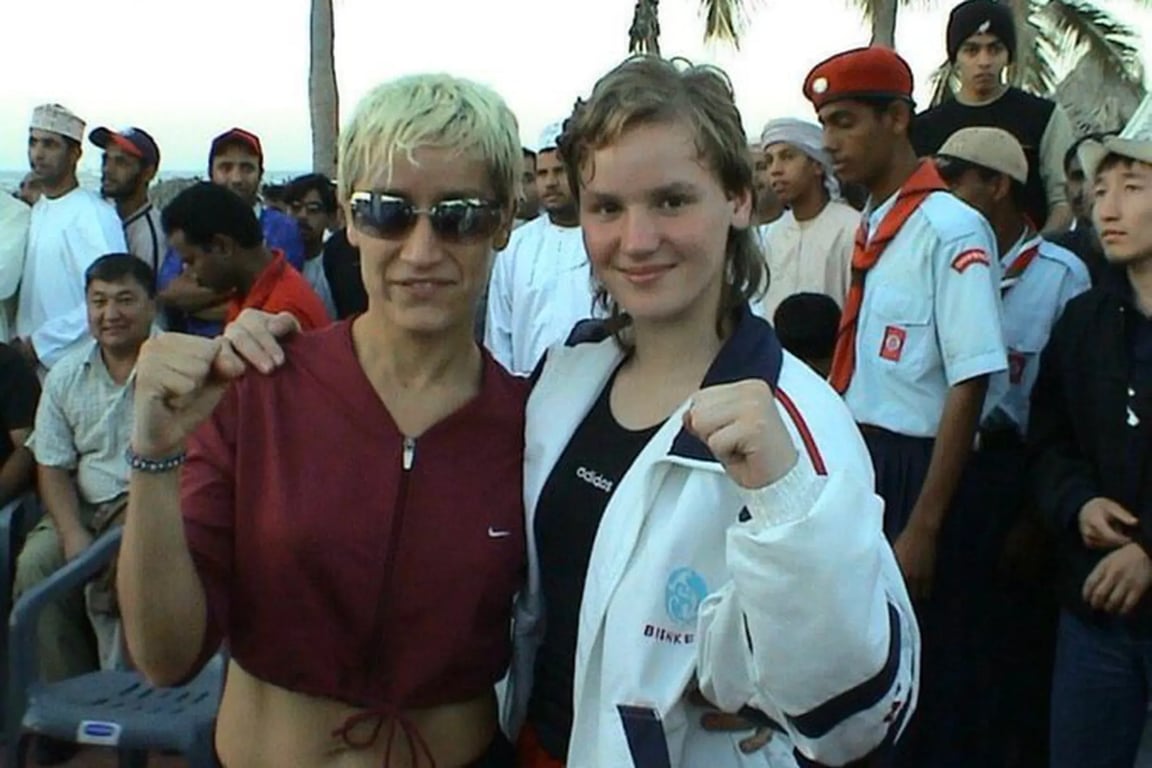 Valentina, aged 14, after defeating 25-year-old Tina Zakarian