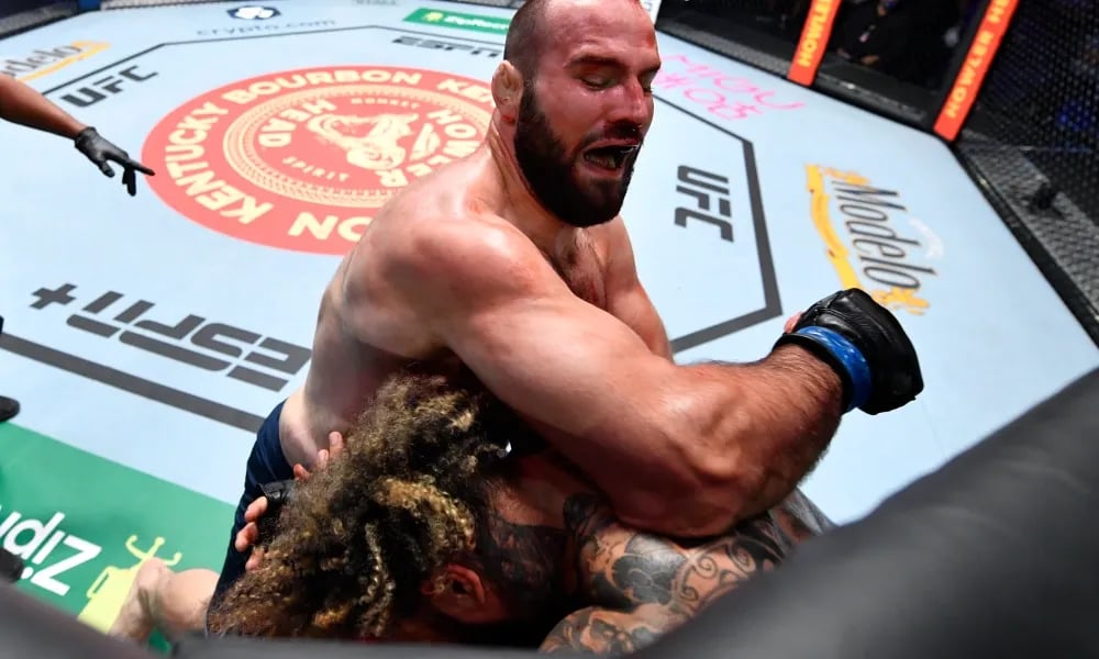 Martin Buday in his contender series KO against Lorenzo Hood. Photo by MMA Junkie