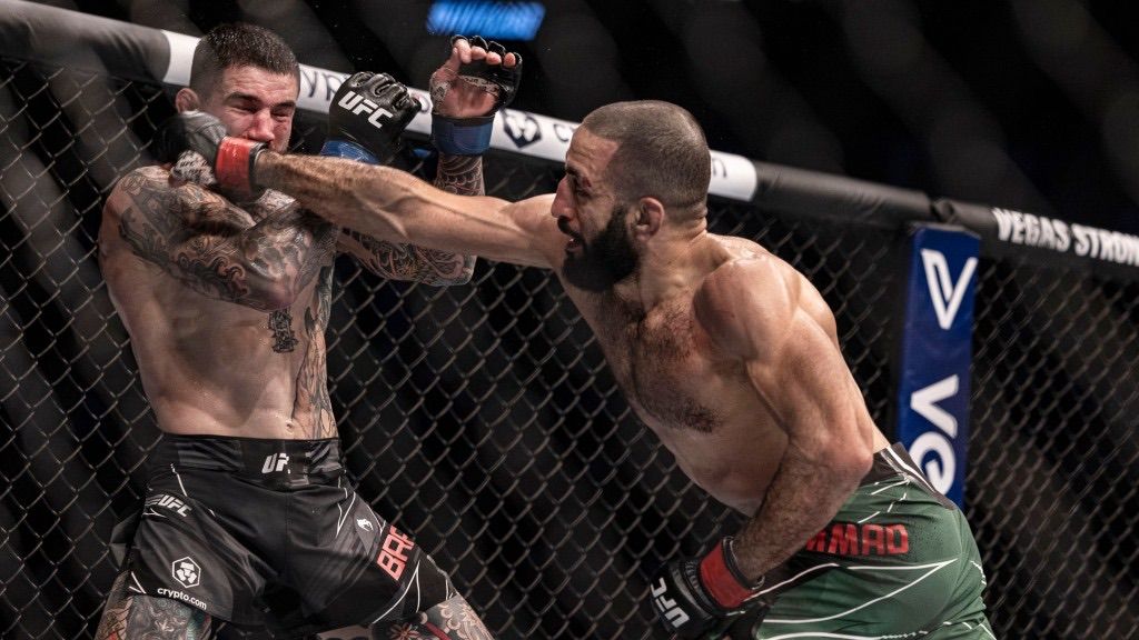 Belal Muhammad vs. Sean Brady at UFC 280. Credits to: Zuffa LLC.