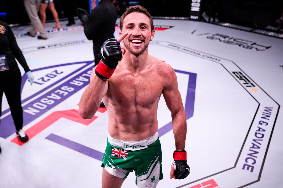 Loughnane after picking up a win in the PFL Smartcage. Photo by MMAFighting.