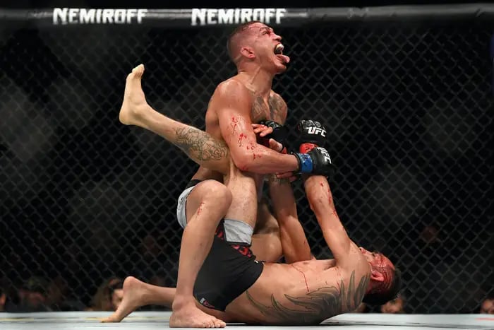 Anthony Pettis in his UFC fight against Tony Ferguson. Photo by Harry How, Getty Images.