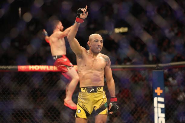 José Aldo after his last professional fight against Merab Dvalishvili. Credits to: Alejandro Salazar - Zuffa LLC.