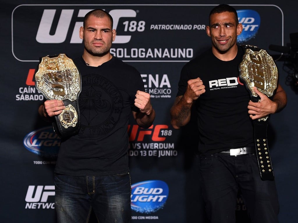 Fabricio Werdum with his signature troll face. (Jeff Bottari - Getty Images)