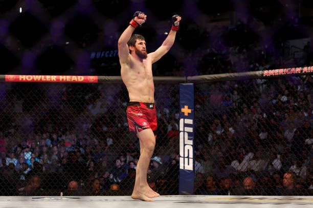 Magomed Ankalaev after his win at UFC 277. Credits to: Carmen Mandato-Zuffa LLC.