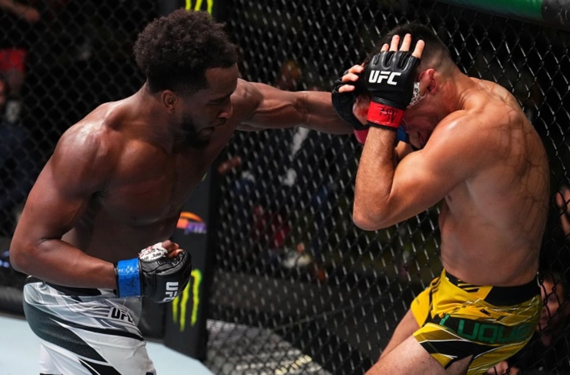 Geoff Neal KO's Vicente Luque. Credits to: Chris Unger-Zuffa LLC