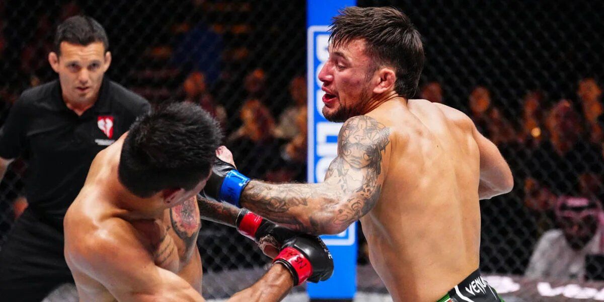 Esteban Ribovics vs. Daniel Zellhuber at UFC 306. Credit: Getty Images