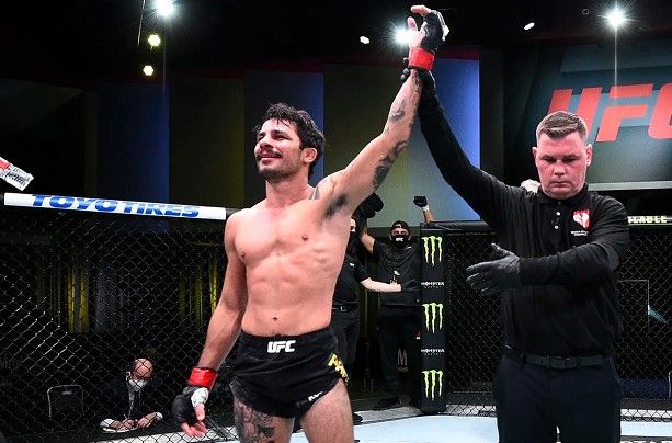 Pantoja makes him claim for the next title shot. Credits to: Chris Unger/Zuffa LLC