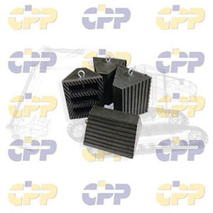 MSCHOCK Reinforced Rubber Pyramid Style Wheel Chocks; each | Heavy Equipment Accessories