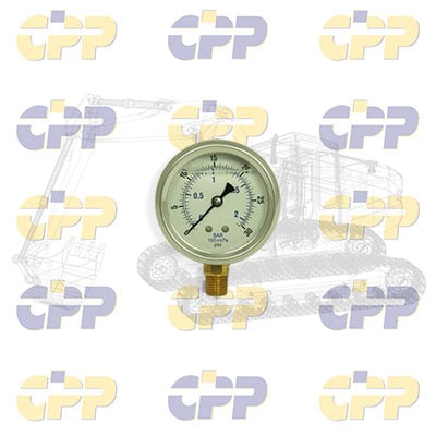 <h2>201L-254C 2.5 inch 0-30 Psi/Bar 1/4 inch Npt Glycerine Filled Gauge; Lower Mount | 201L254C | Heavy Equipment Accessories</h2>