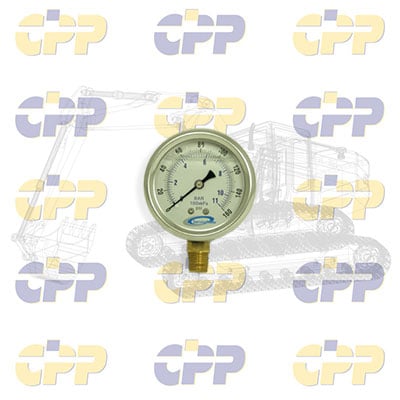 <h2>201L-254F 2.5 inch 0-160 Psi/Bar 1/4 inch Npt Glycerine Filled Gauge; Lower Mount | 201L254F | Heavy Equipment Accessories</h2>