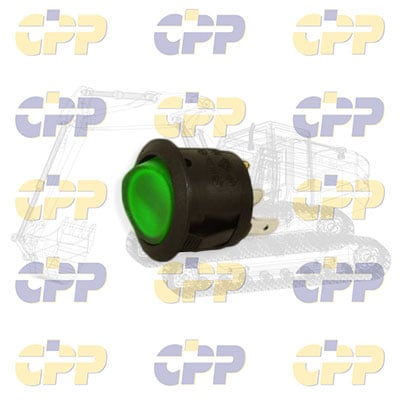 <h2>090169 On/Off Round Rocker Switch W/Green Indicator; 12v Dc Only | Velvac</h2>