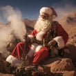 Santa Claus in the desert