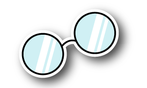 A cartoon of Harry Potter's glasses.