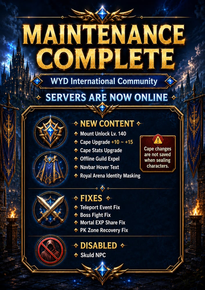 Post-Maintenance Notice | Servers are UP