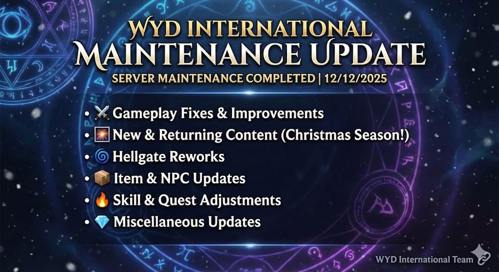 Server Maintenance Completed