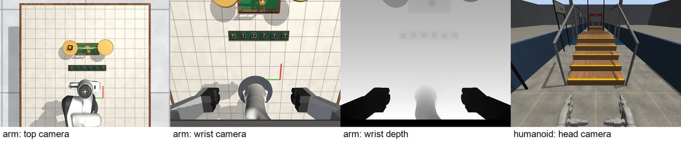 Camera views available to Robo-bench agents