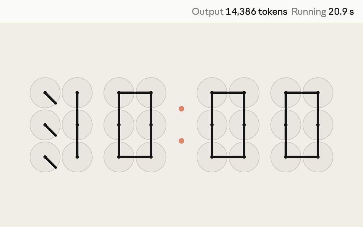 A clock-of-clocks application created by Claude Sonnet 5.5