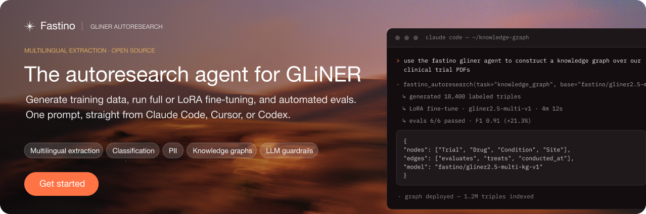 Banner for Fastino’s GLiNER 2.5 multilingual model