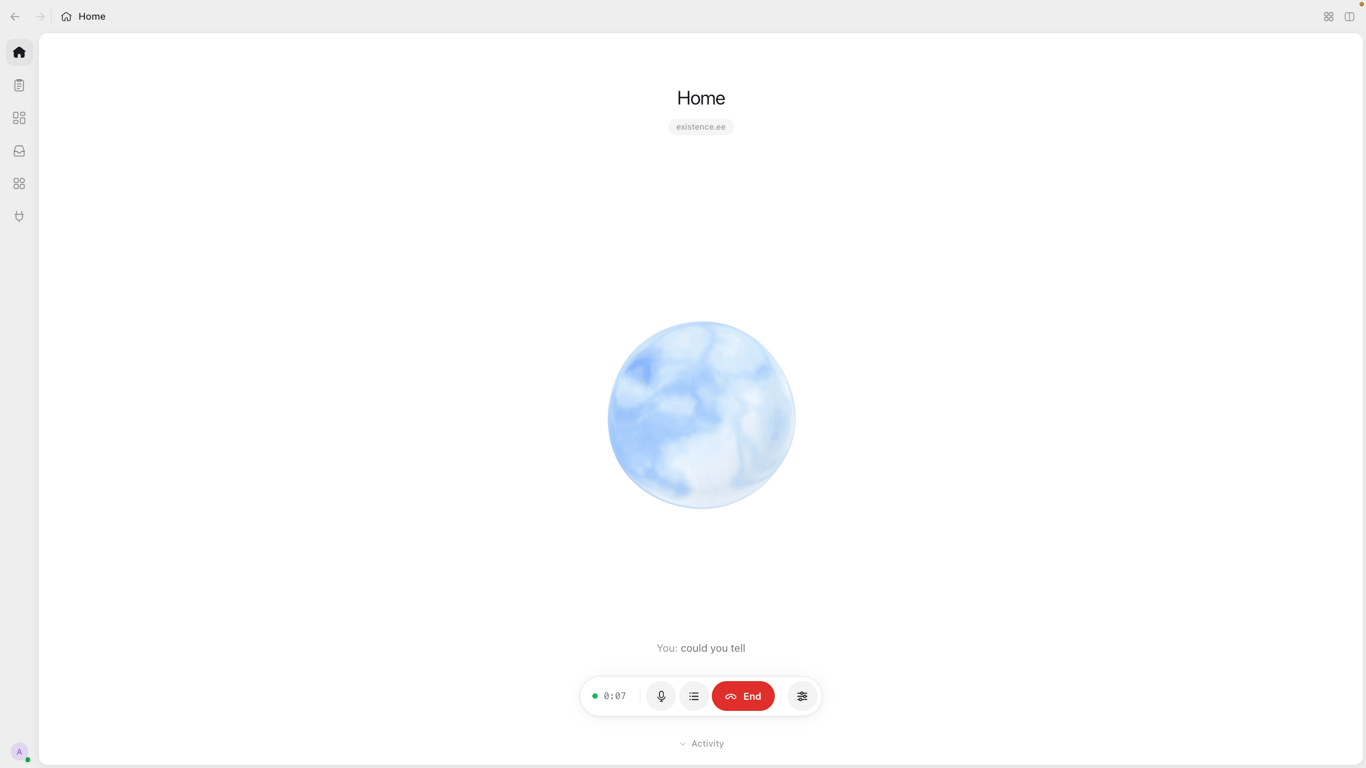 Octopus SI OS desktop client showing a voice session