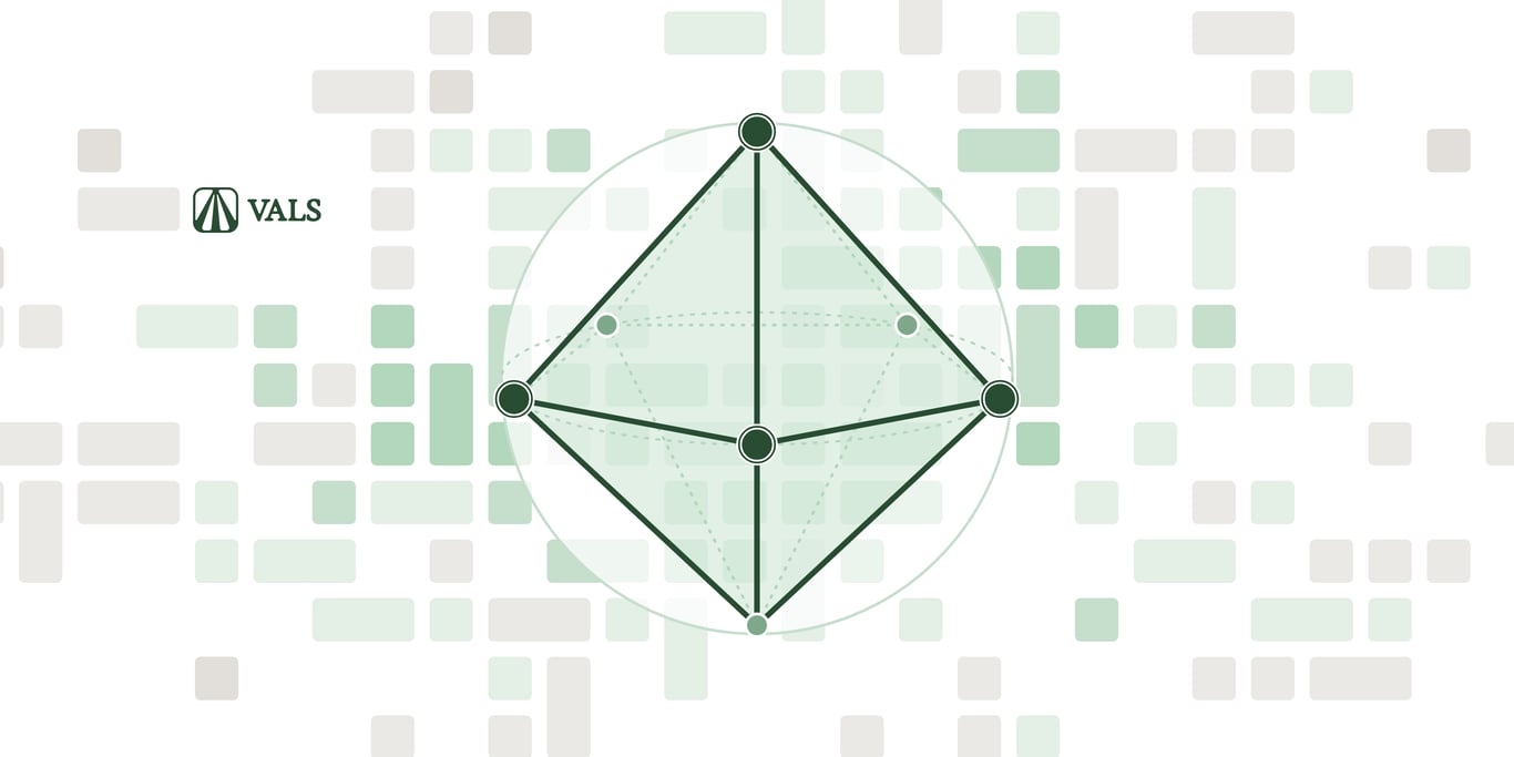 Seven points arranged as a pentagonal bipyramid on a sphere