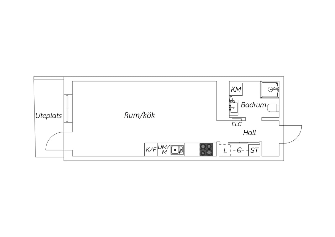 Floor plan for Räfsgatan 25