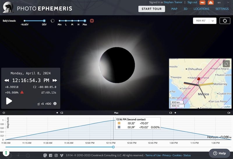 The Photo Ephemeris Eclipse Simulator