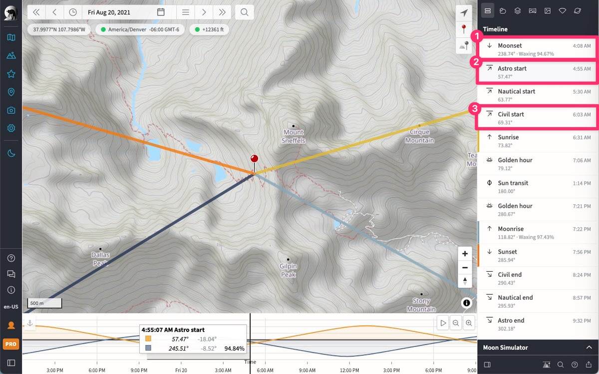 Exploring Twilight at Mount Sneffels in TPE Web
