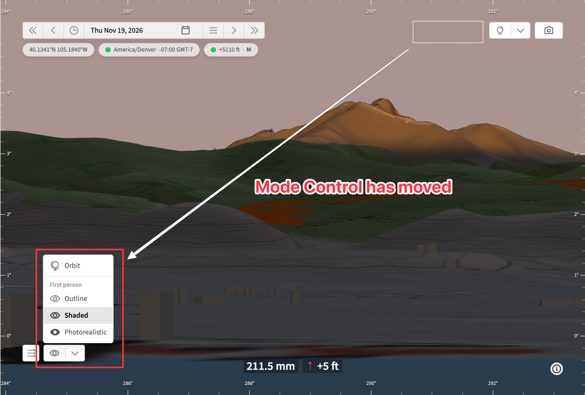 New combined Orbit and FPV Mode Control