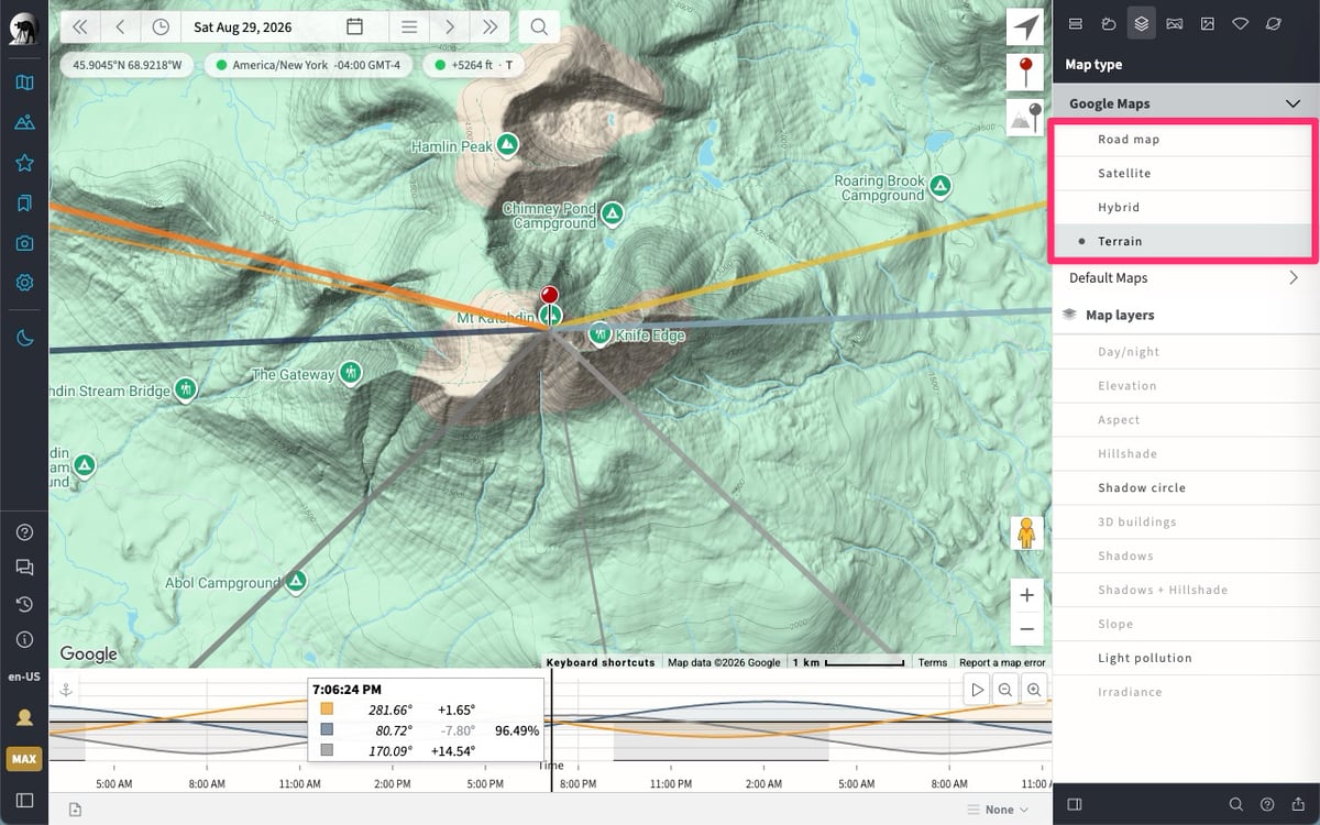 Google Maps map type in TPE Web