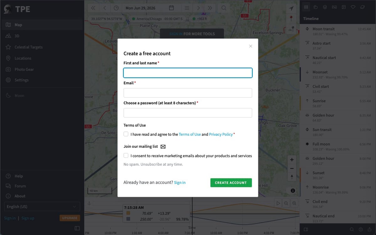 Creating and Setting Up Your TPE Web Account – Create Account