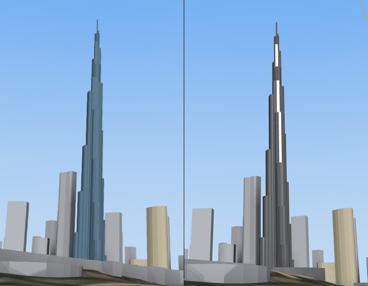 Burj Khalifa, Standard vs Enhanced Buildings