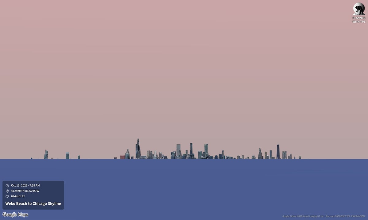 Weko Beach to Chicago Skyline