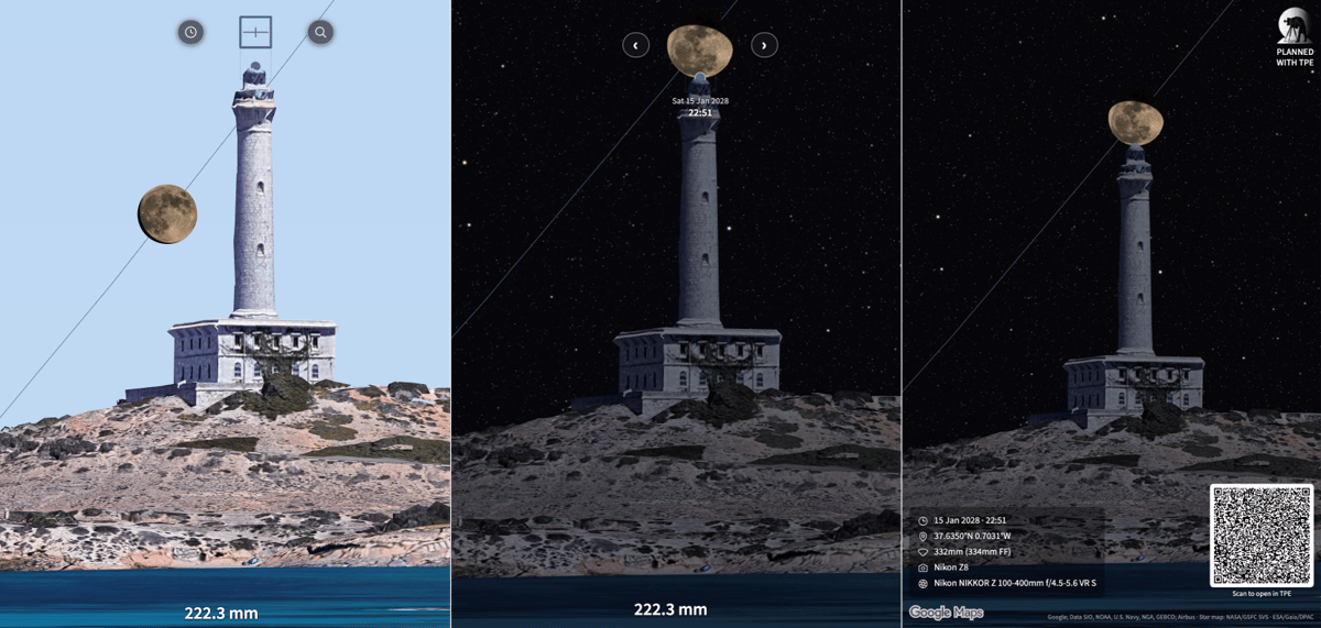Placing the Moon above a Lighthouse using TPE Visual Search Targeting