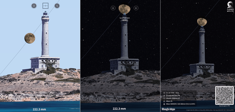 Placing the Moon above a Lighthouse using TPE Visual Search Targeting