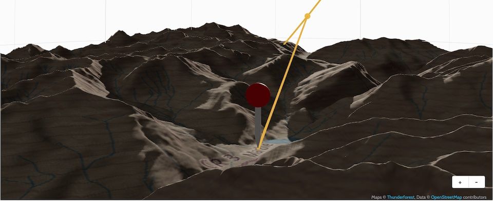 3D Terrain showing Marble, Colorado