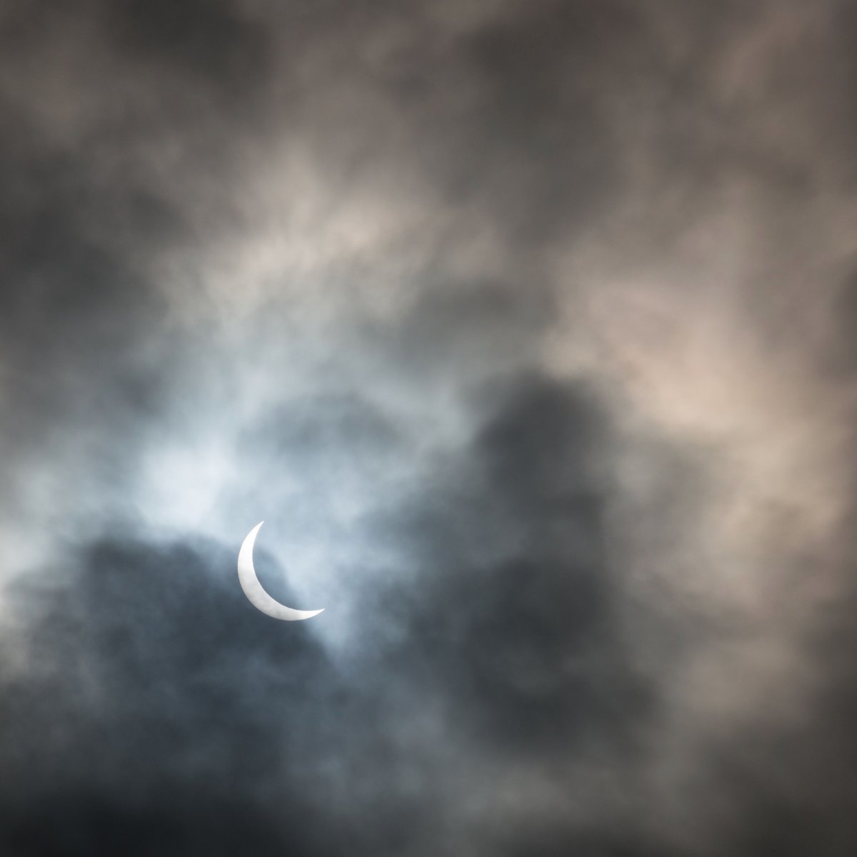 Cloudy partial eclipse, March 2015