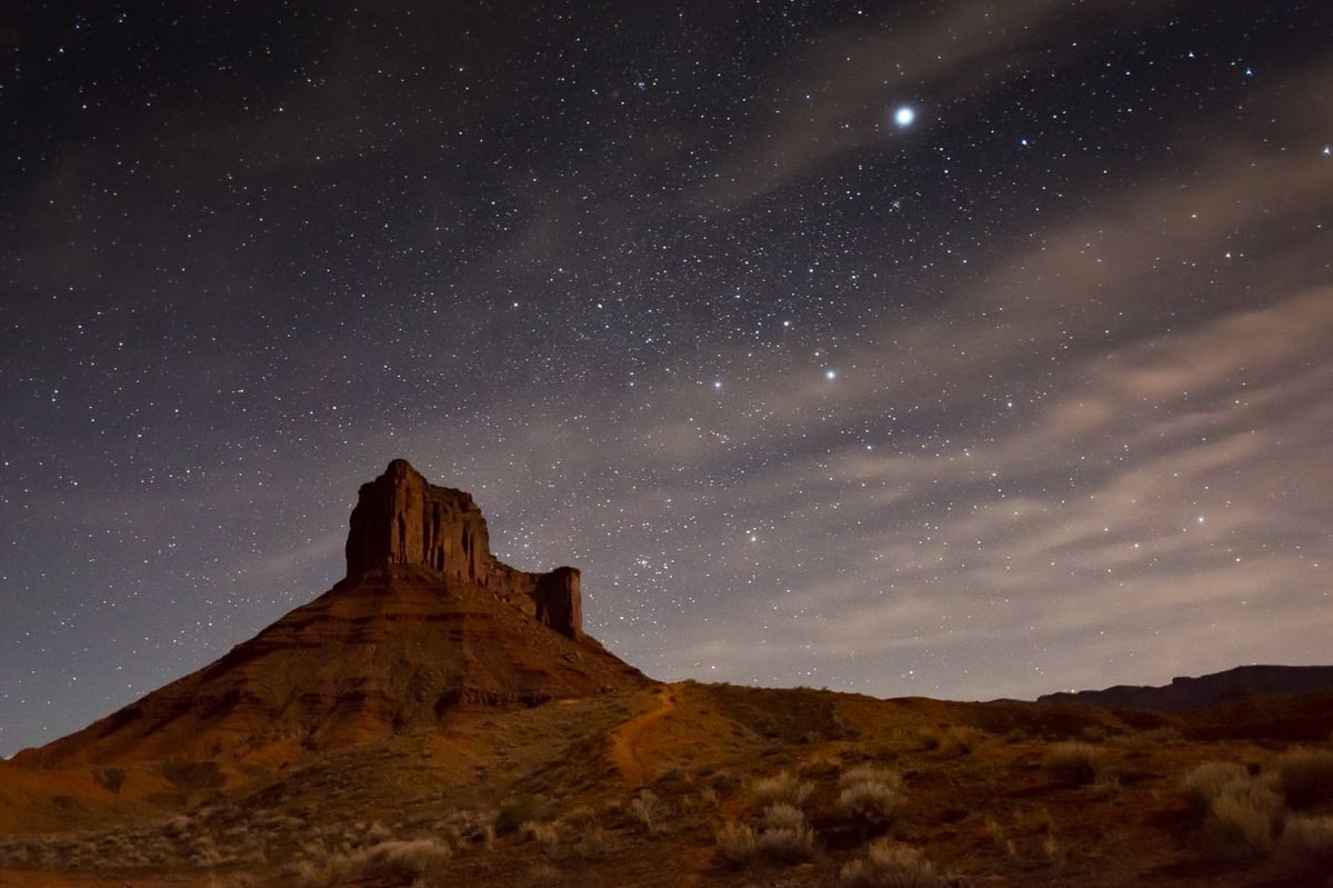 Starry skies over Castle Valley, Utah