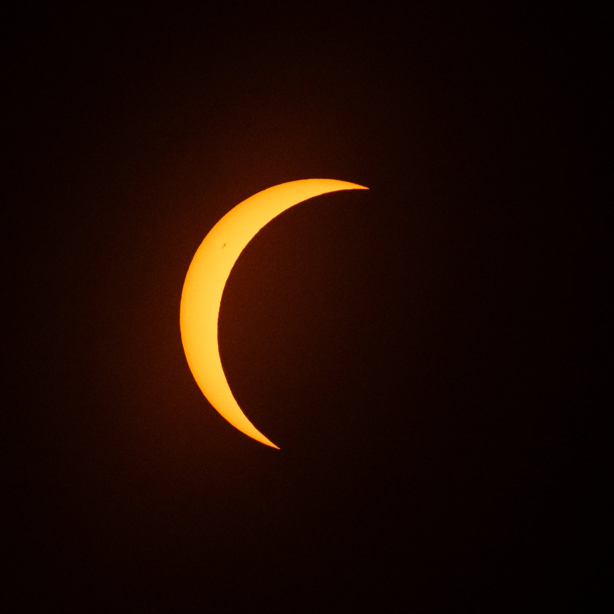 Partially eclipsed Sun showing 86% obscuration before C2, TSE2026