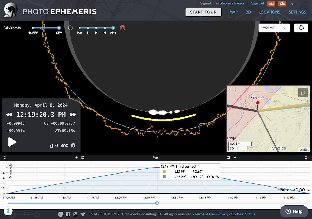 April 8 2024, Baily's Beads near C3, Mexico