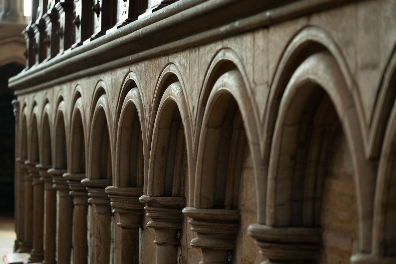 Blind arcade back lit (sun off-axis in front of the camera)