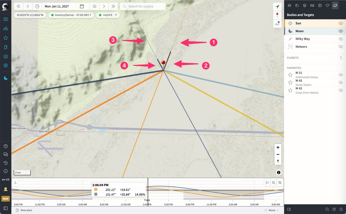Projection Lines & Shadow Lines in TPE Web