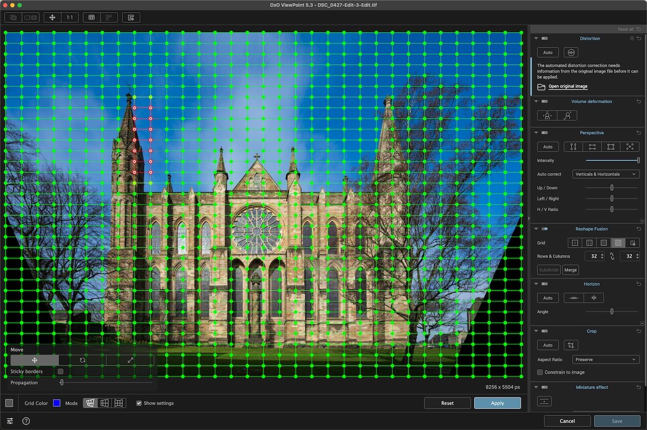Left hand spire - local correction