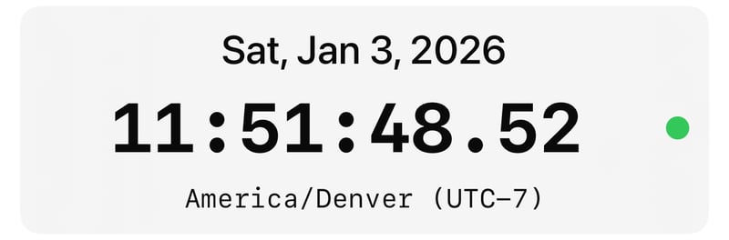 Camera Slate Time Display