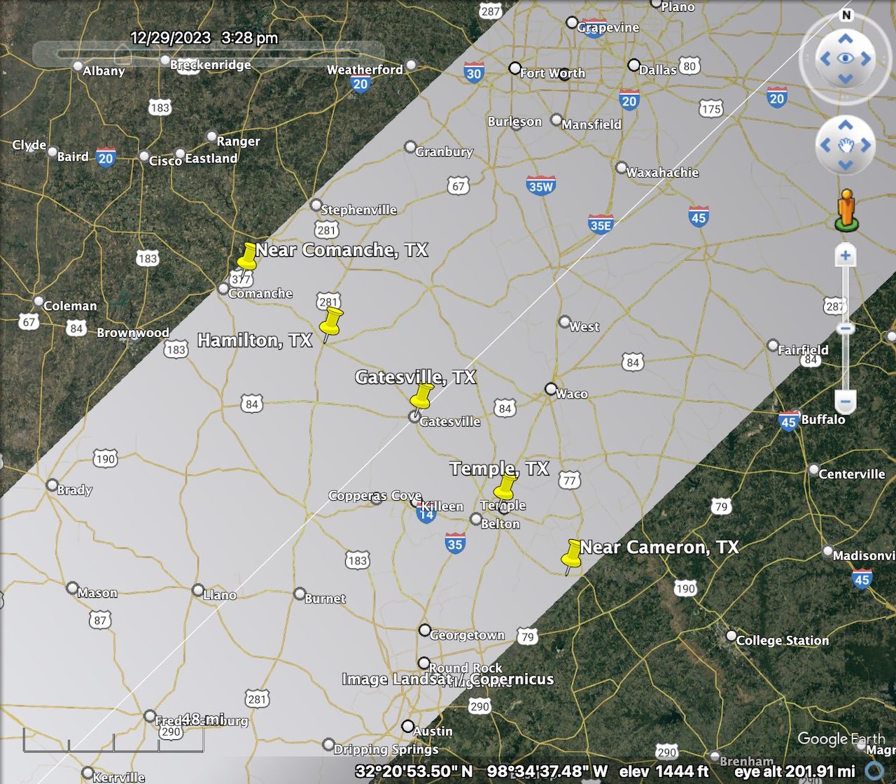 Texas eclipse locations