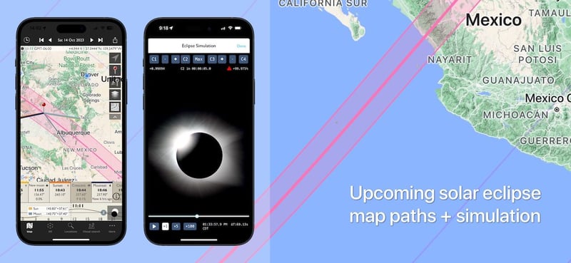 Eclipse maps and simulator in TPE for iOS