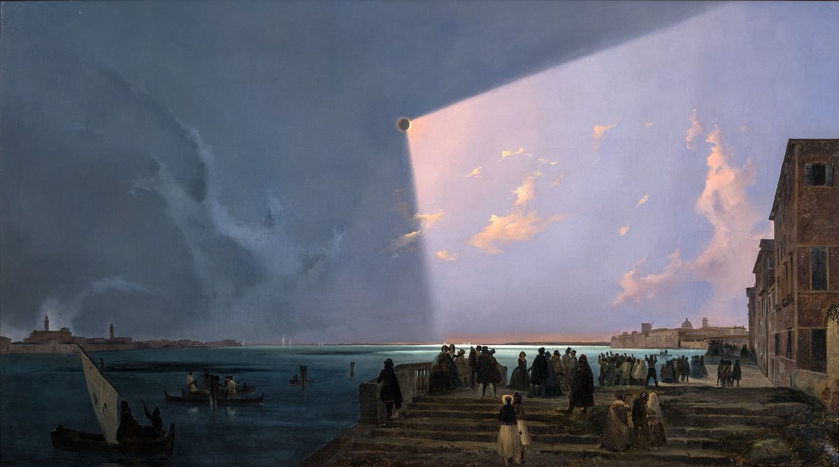 Eclissi di sole a Venezia, by Ippolito Caffi