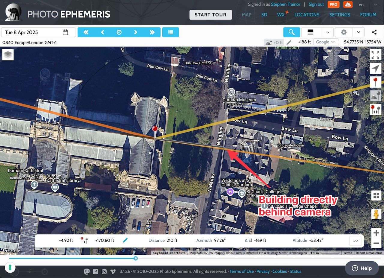 Photo Ephemeris Web - Durham Cathedral East Elevation