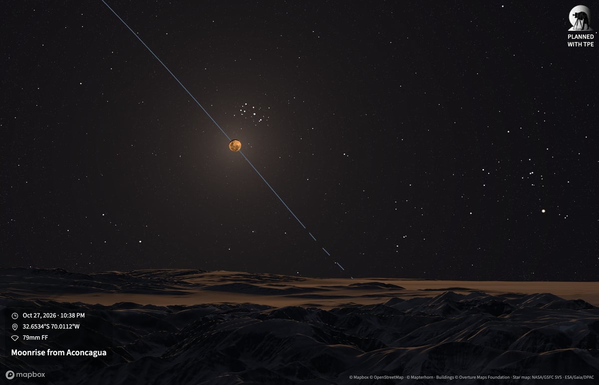 Moonrise from Aconcagua